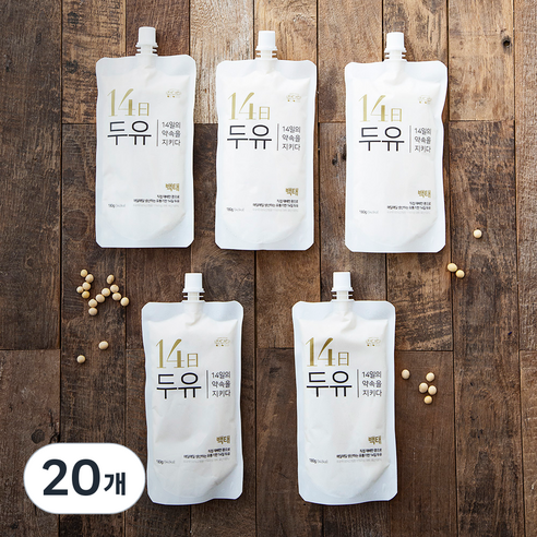 잔다리 14일 백태 두유 180g, 20개