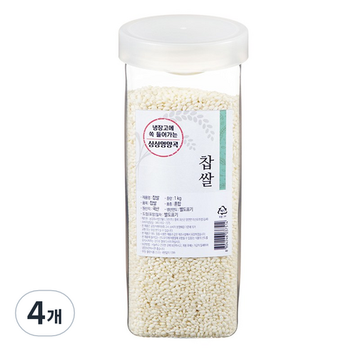 월드그린 싱싱영양통 찹쌀, 1kg, 4개
