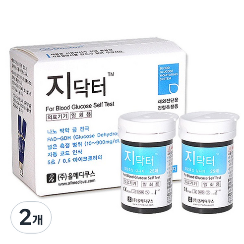지닥터 혈당시험지, 50개입, 2개