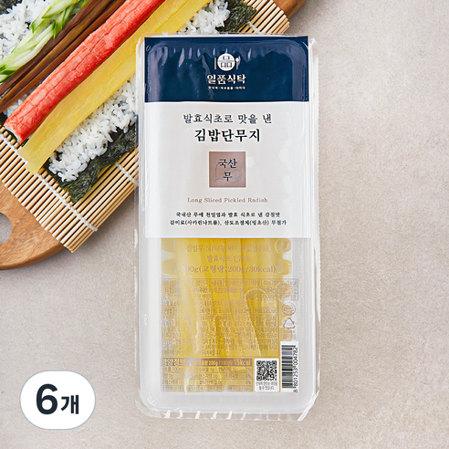 일품식탁 김밥단무지, 400g, 6개