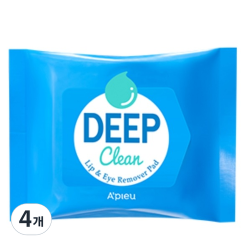 어퓨 딥클린 립앤아이 리무버 패드, 37g, 4개