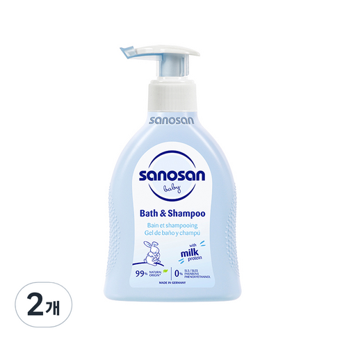 사노산 2.0 베이비 바스앤샴푸, 200ml, 2개