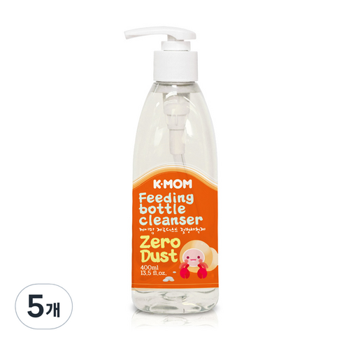 케이맘 제로더스트 액상 젖병세정제 퓨어레몬향, 400ml, 5개