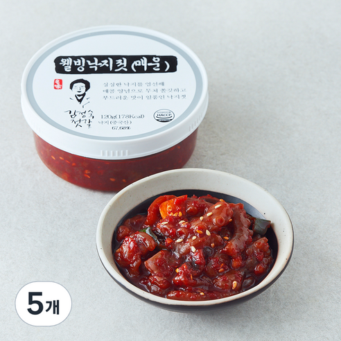 동광 김정숙 젓갈 웰빙낙지젓 매운, 120g, 5개