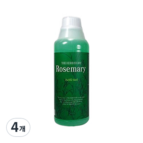 더허브스토리 버블바스 로즈마리, 1000ml, 4개