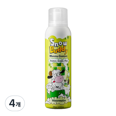 스노우버디 휘핑 클렌저 수박향, 200ml, 4개