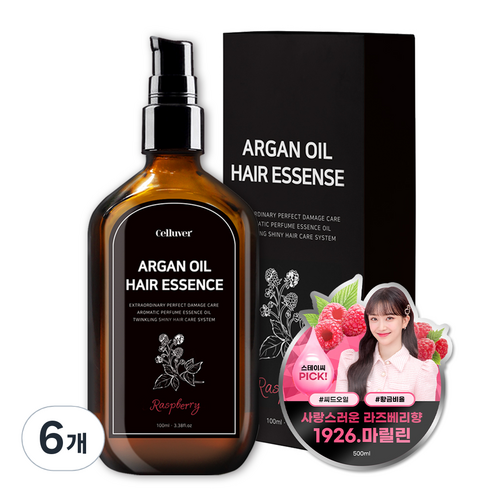 셀러버쉬폰향수 아르간 퍼퓸 헤어오일 마릴린, 6개, 100ml