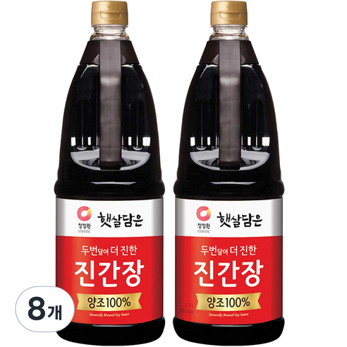 청정원 두번달여 더 진한 진간장, 1.7L, 8개