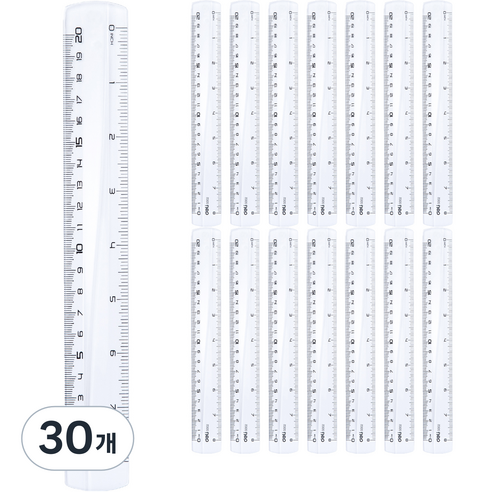 델리 잡기 쉬운 자 20cm, 투명, 30개