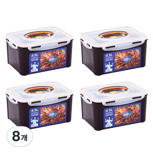 리빙선데이 밀폐용기, 8개, 4.5L