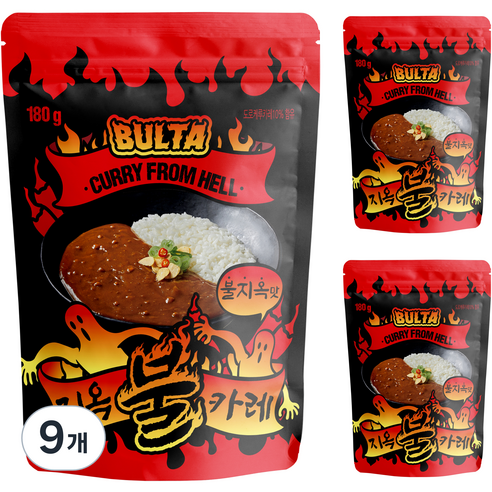 태원식품 불타 지옥불카레 불지옥맛, 180g, 9개