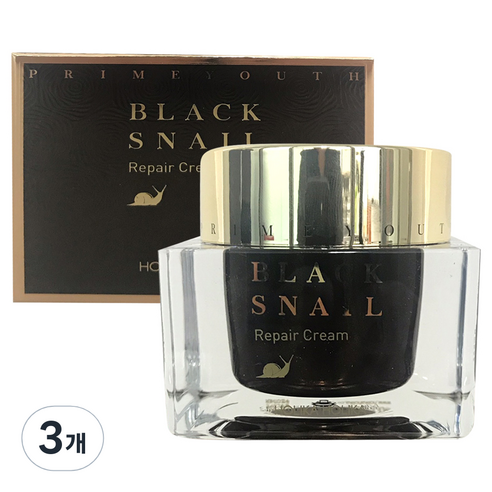 홀리카홀리카 프라임 유스 블랙 스네일 리페어 크림, 50ml, 3개
