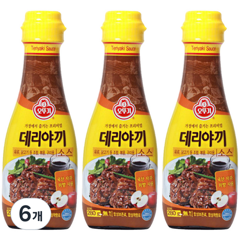 오뚜기 데리야끼소스, 280g, 6개