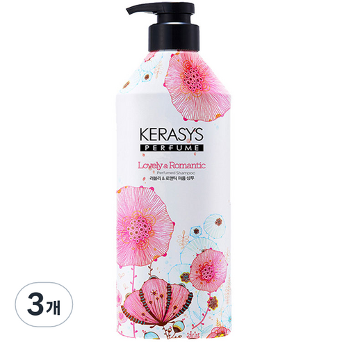 케라시스 러블리 앤 로맨틱 퍼퓸샴푸 꽃향, 3개, 980ml