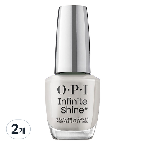 오피아이 인피니트 샤인 젤 라이크 매니큐어, ISL 109 Gray it on Me, 15ml, 2개