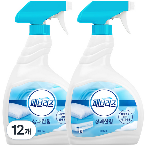 페브리즈 섬유탈취제 상쾌한향 본품, 880ml, 12개