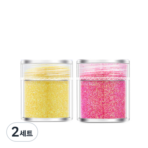 봄 네일 글리터 2종 세트, 일랑일랑, 사쿠라, 2세트