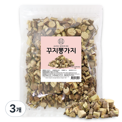 순수한집 국산 꾸지뽕 가지, 1kg, 3개