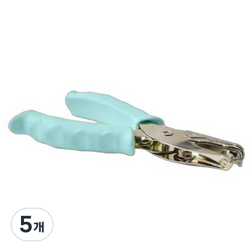 마다꾸미 컬러 핸드 1공 펀치 3mm, 파스텔민트, 5개