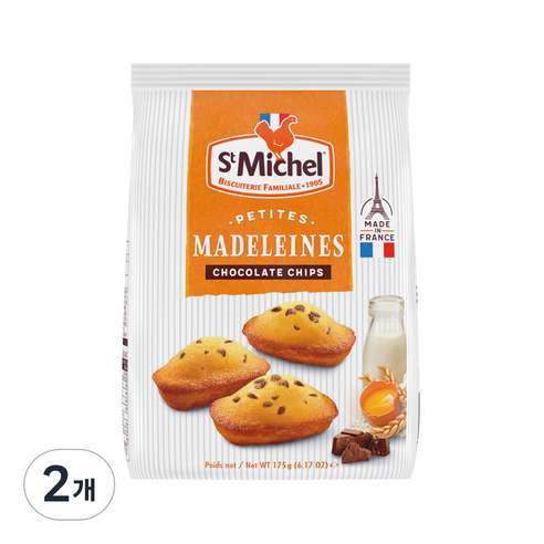 생미쉘 초코칩 마들렝, 175g, 2개