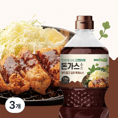 엠지푸드 돈가스소스, 1.9kg, 3개