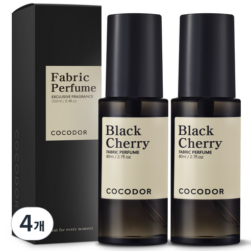 코코도르 룸 앤 패브릭 퍼퓸 섬유탈취제, 80ml, 4개, 블랙체리