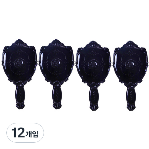 ABM 장미손거울 중, 블랙, 12개