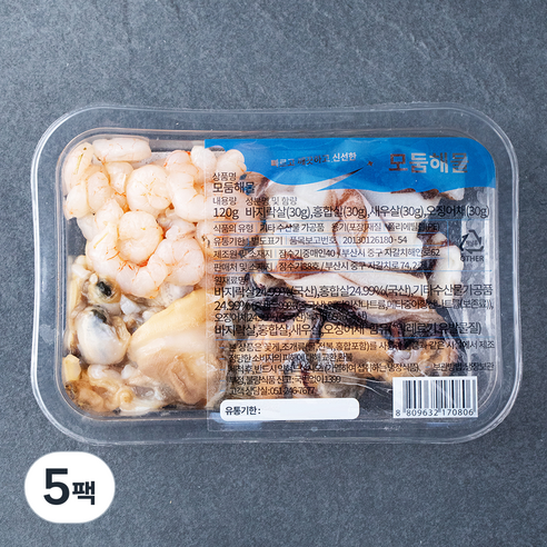 모둠해물 (냉장), 120g, 5팩