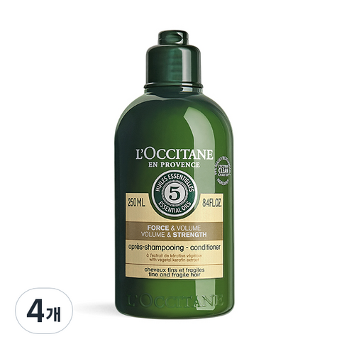 록시땅 볼륨 앤 스트렝스 컨디셔너, 4개, 250ml