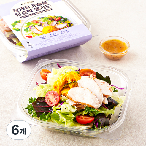 팜에이트 훈제닭가슴살 단호박 샐러드, 180g, 6개