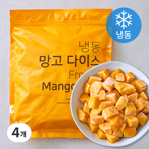 베트남산 망고 다이스 (냉동), 4개, 1kg