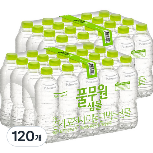 풀무원샘물 무라벨 생수, 500ml, 120개
