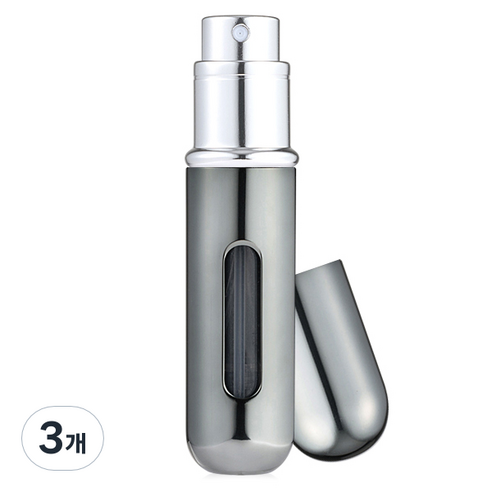 보니코니 새지않는 특허 향수공병 5ml, 그레이, 3개