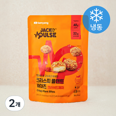 잭앤펄스 크리스피 플랜트 바이츠 크러쉬드페퍼 (냉동), 289g, 2개