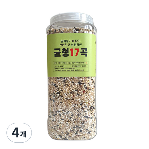 대한농산 통에담은 균형17곡, 4개, 2kg