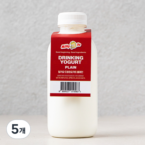 밀키요 드링킹 요거트 플레인, 5개, 500ml