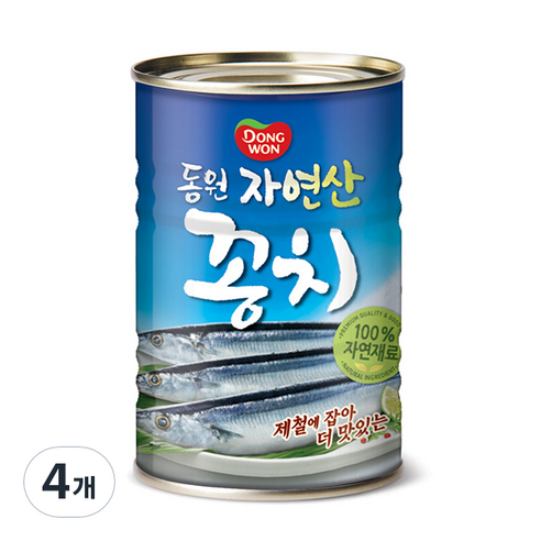 동원 꽁치 원터치 통조림, 300g, 4개