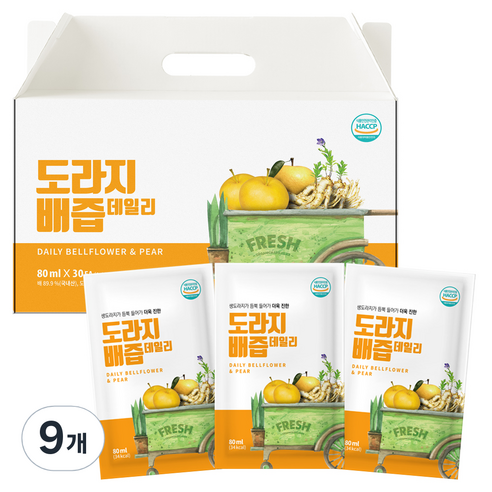 물넣지않은 도라지배즙 데일리, 2.4L, 9개