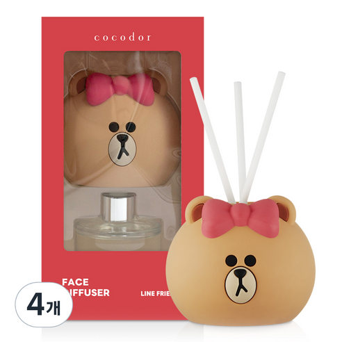 코코도르 라인프렌즈 페이스 디퓨저, 초코(블랙체리), 50ml, 4개
