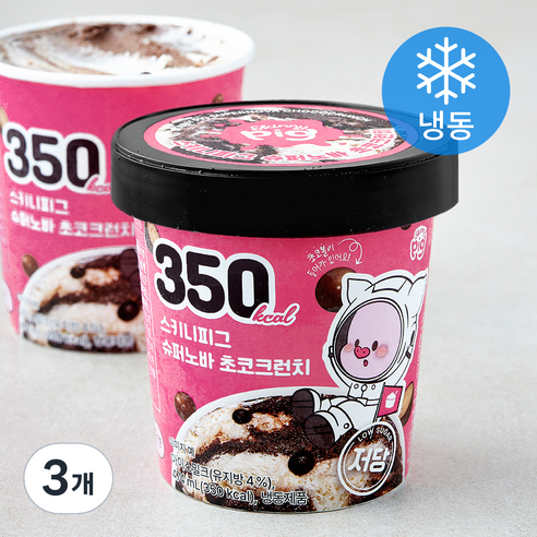 스키니피그 슈퍼노바 초코크런치 (냉동), 3개, 1개입, 474ml
