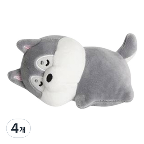 모찌타운 귀요미 핫팩인형 귀요미 허스키 8cm, 그레이계열, 1개입, 4개