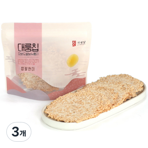 작월담 대룽칩 찹쌀현미 누룽지, 180g, 3개