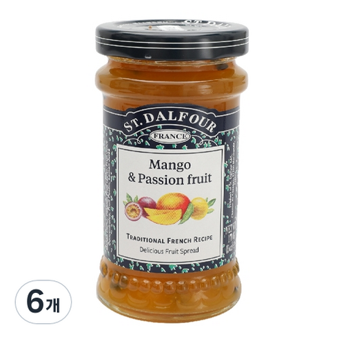 샹달프 망고 패션후르츠잼, 170g, 6개