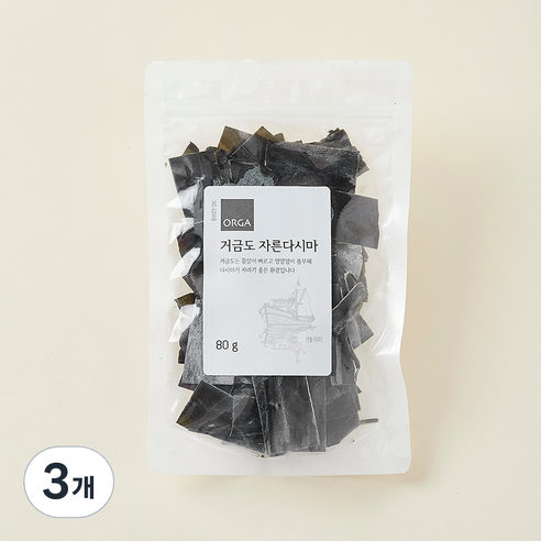 ORGA 거금도 자른다시마, 3개, 80g