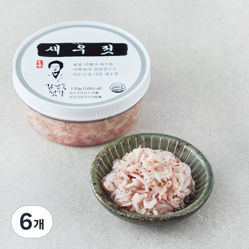 동광 김정숙 젓갈 새우젓, 120g, 6개
