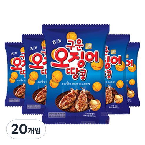해태제과 구운 오징어 땅콩, 98g, 20개