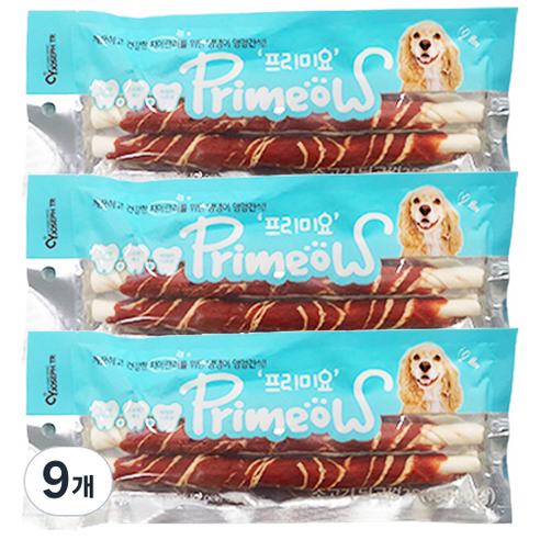 프리미요 소고기 딩고껌 25cm 대형견 2p, 260g, 9개