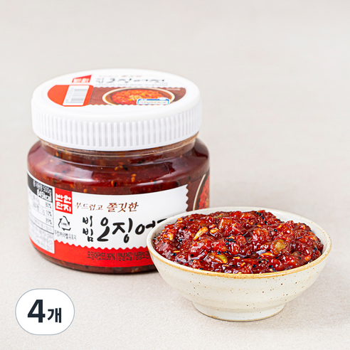 반찬단지 비빔오징어젓, 4개, 500g