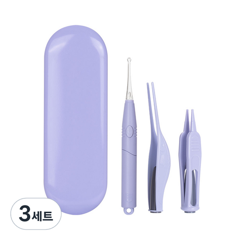 비타할로 LED 이어클리너 퍼플 3종 세트, 3개