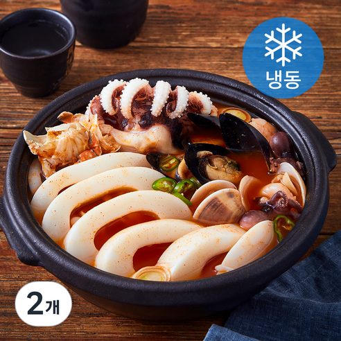 살맛나요 통 갑오징어 해물짬뽕탕 (냉동), 2개, 530g